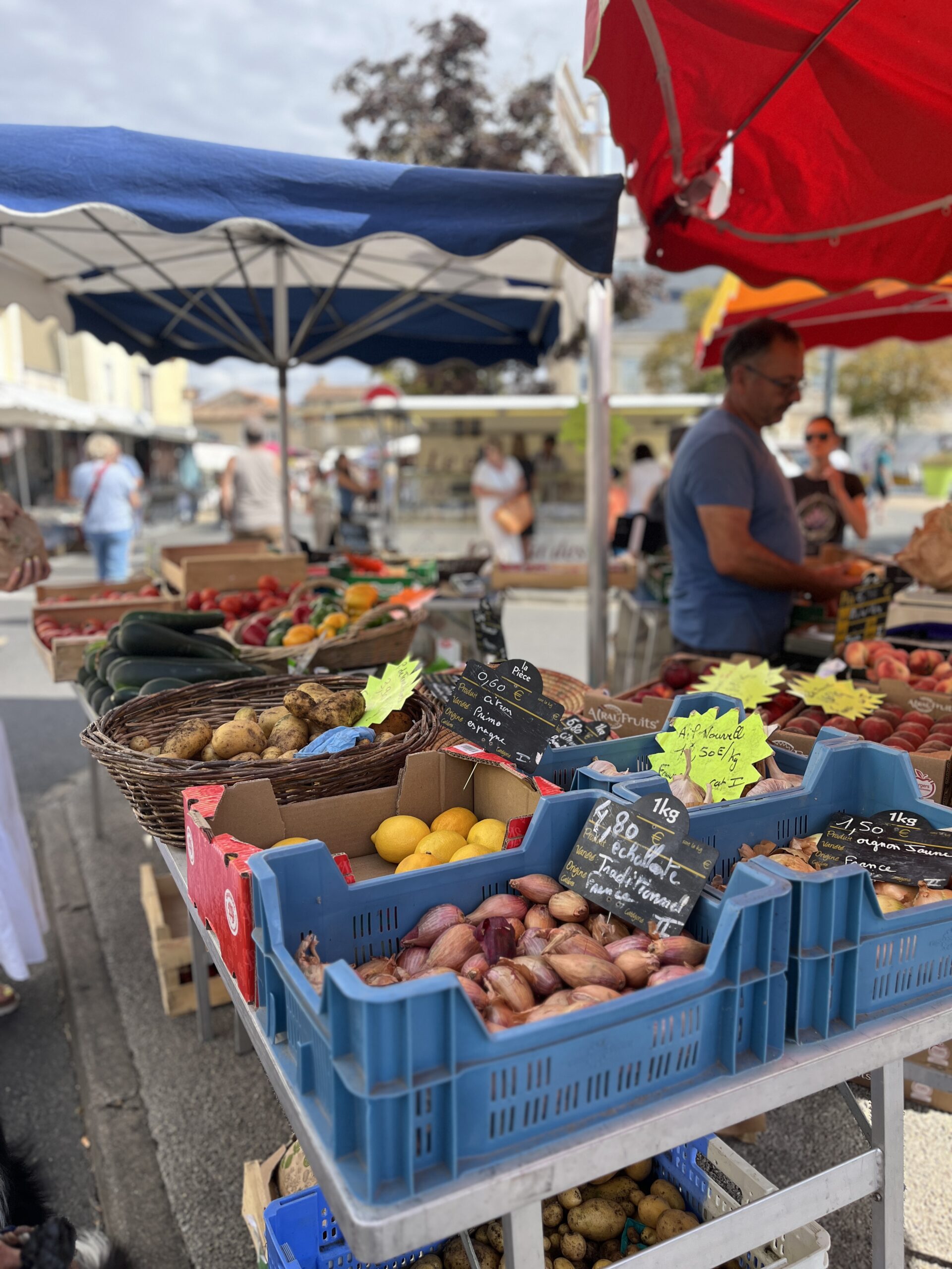 étal de marché à neuville